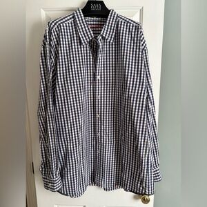 💙Robert Graham men’s 100% cotton button down dress shirt~size 3X